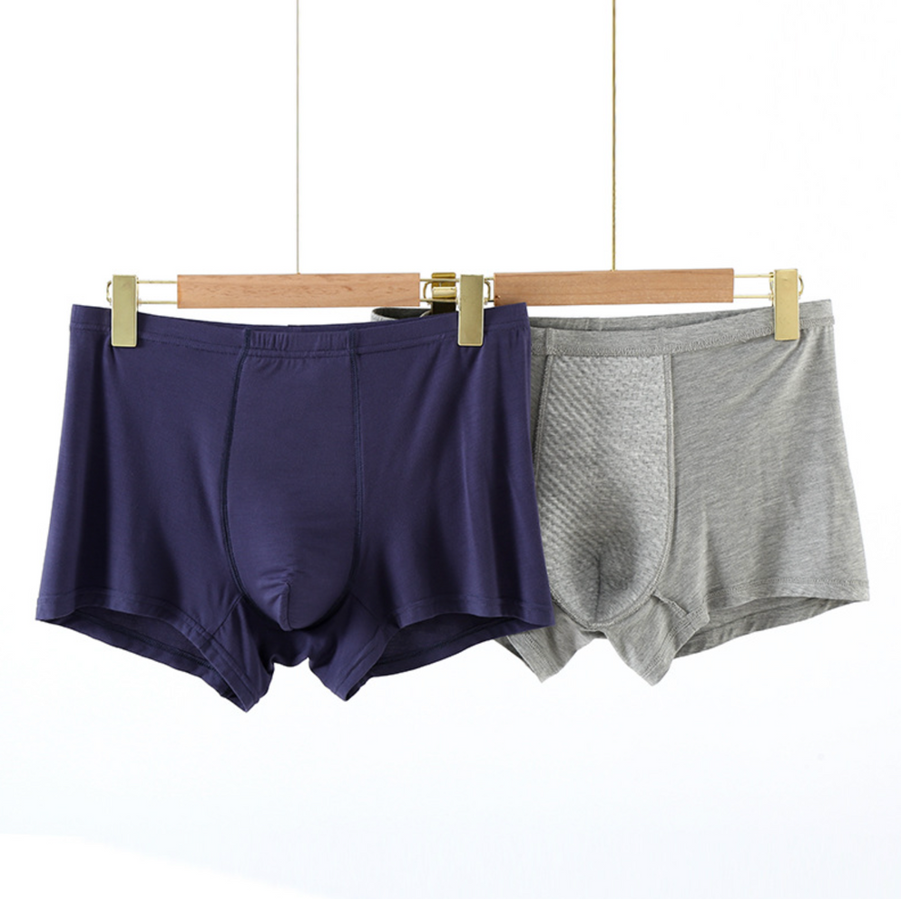 BrawnWear™ Ultra Emici Sızdırmaz Boxer 4’lü Paket (2 Gri, 2 Lacivert) – 1699 TL
